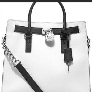 Michael Korda Hamilton Black & White bag